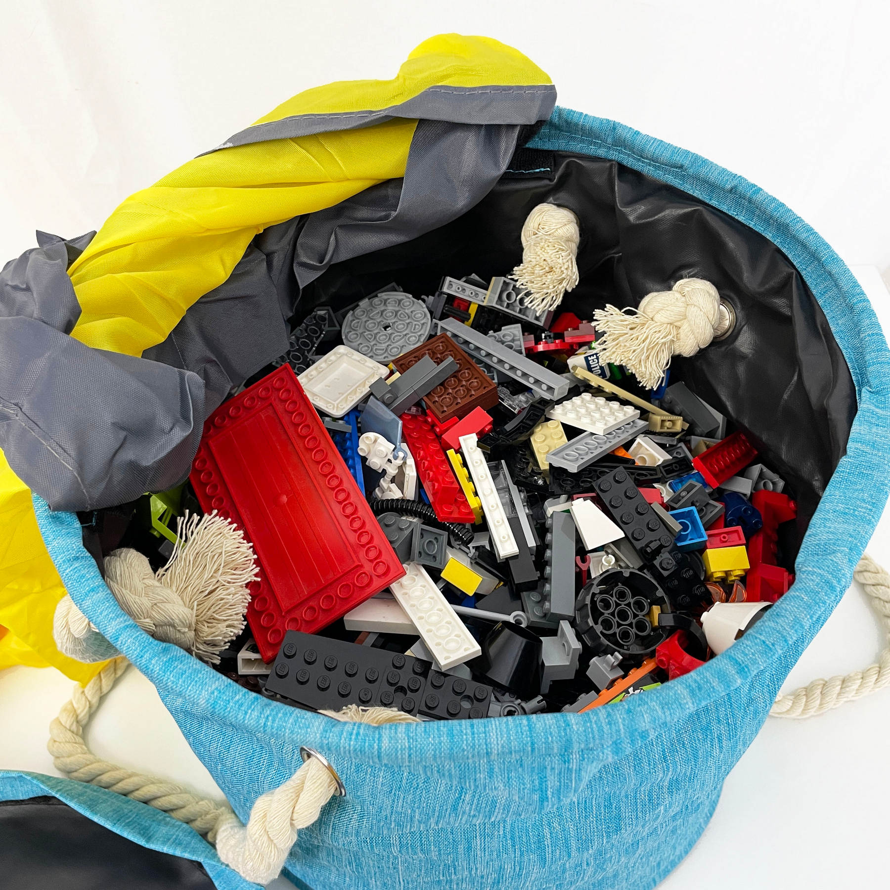 Building Bricks & Toy Storage Bag - Portable Easy Pack Up Design with Mat