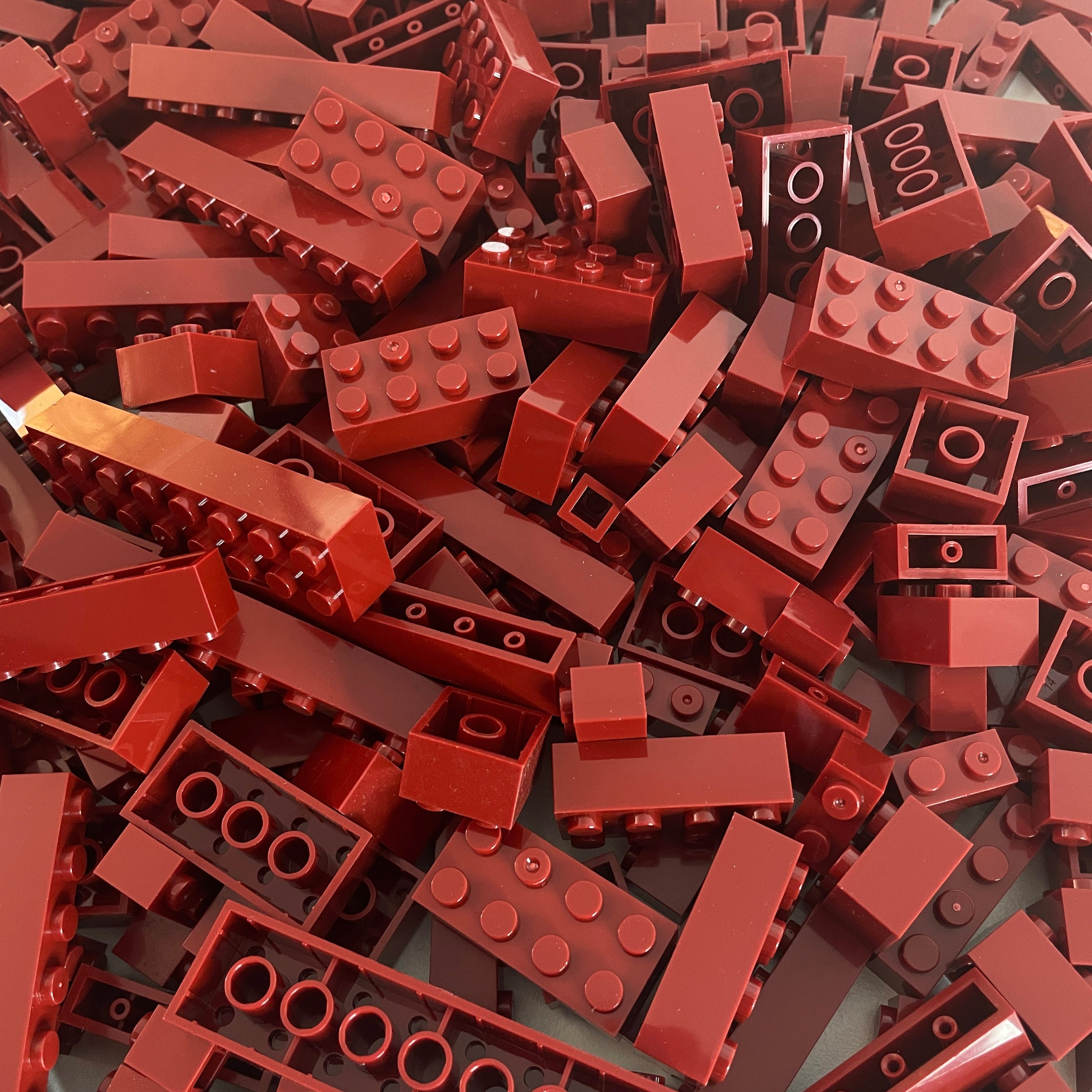 Basic Bricks Packs - 1x1, 1x2, 2x4, 2x4, 2x2+ stud - Choose your colour - 375+pcs (500g) Mix