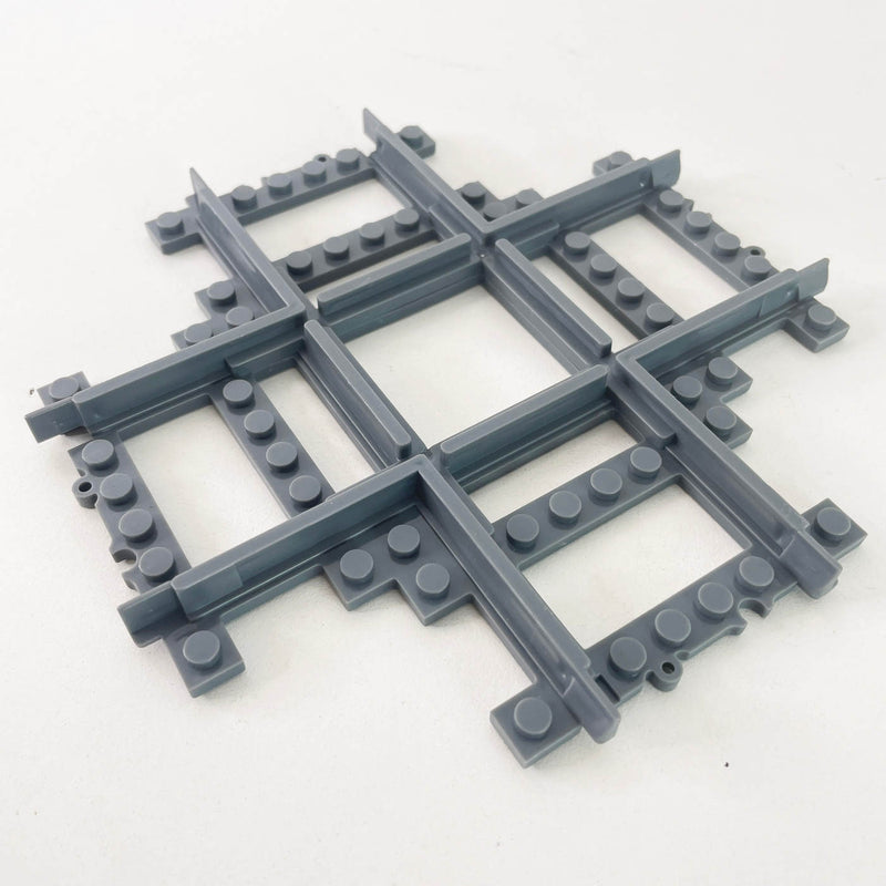 Train Tracks 4-way Crossing Junction - (One Piece) - Unbranded Bricks