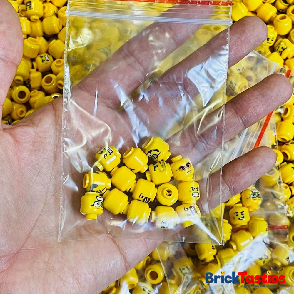 Minifigure Heads bulk parts pack Qty x15 - Pre-loved LEGO®